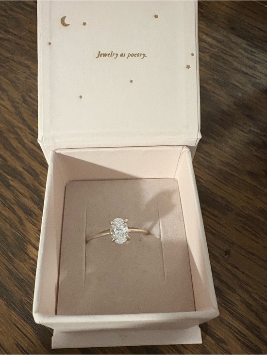 Catbird Jewelry - Catbird 14k Yellow Gold Swan Oval Lab-Grown Diamond Ring — 0.74 ct w/ IGI papers